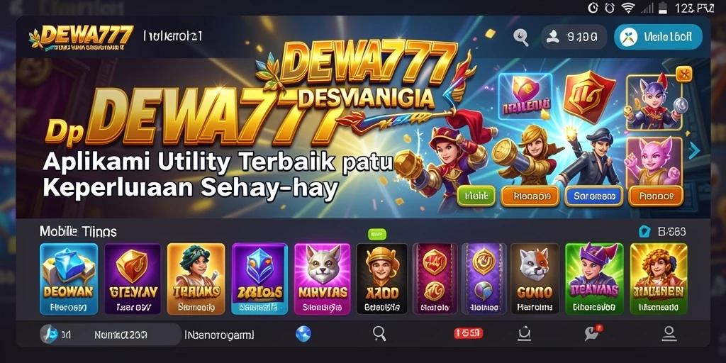 Tampilan intuitif dan sederhana aplikasi DEWA777 untuk pengaturan sehari-hari.