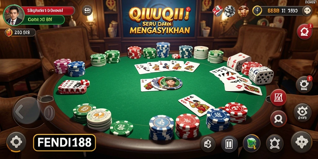 Tampilan gameplay QiuQiu yang mendebarkan di FENDI188.