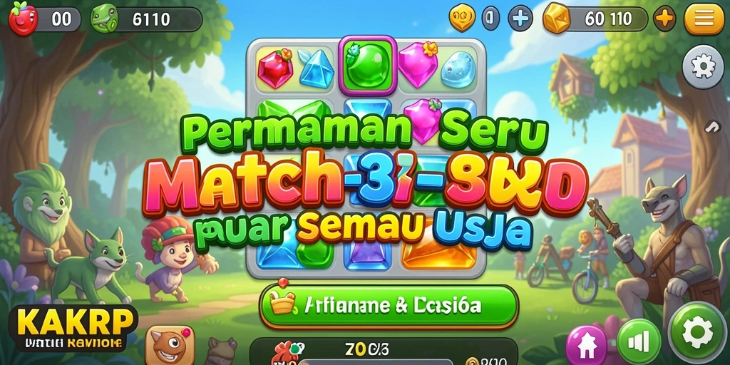Tampilan menyenangkan dari gameplay KAKRP yang seru.