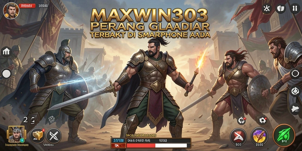 Tampilan gameplay pertarungan epik di MAXWIN303 dengan karakter beraksi.