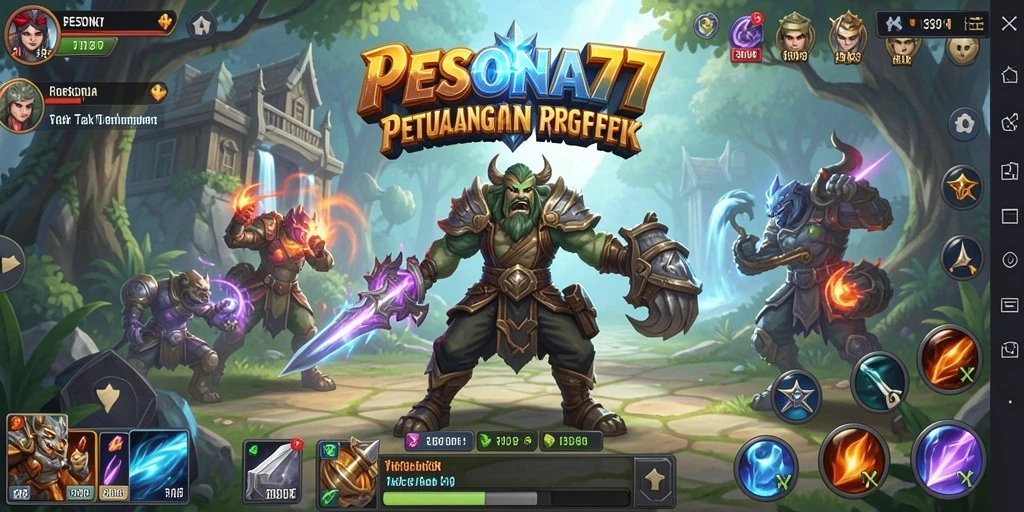 Tangkapan layar gameplay PESONA77 yang menampilkan aksi bertarung yang seru.