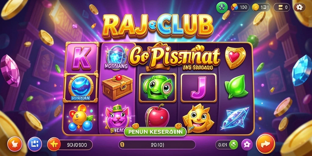 Tampilan menarik dari gameplay RAJACLUB yang menampilkan mesin slot.
