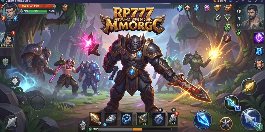 Tampilan gameplay RPG epik dengan pertarungan yang menegangkan dan petualangan seru.