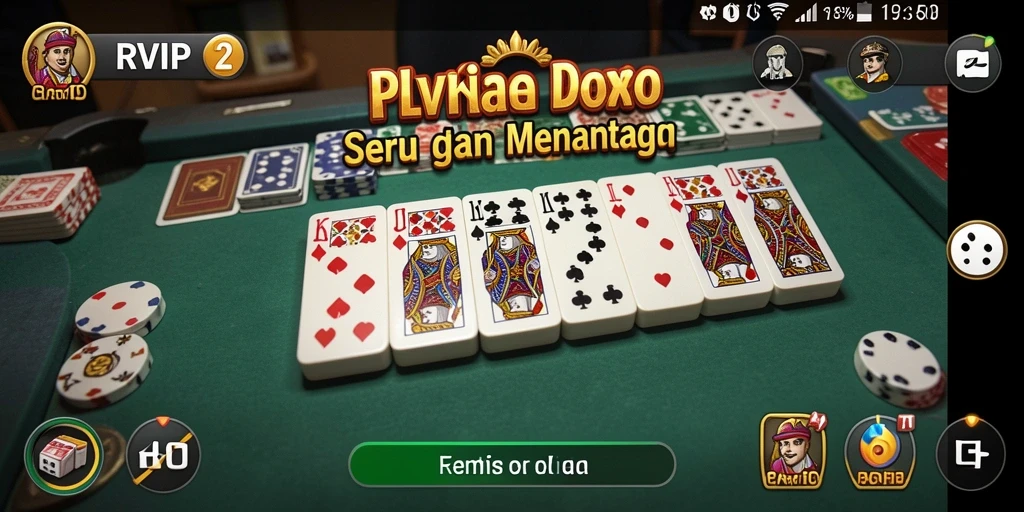 Tampilan gameplay seru dalam permainan Domino RVIP2.