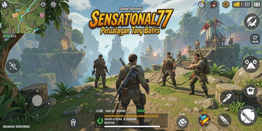 Tangkapan layar SENSATIONAL77 yang menampilkan aksi gameplay Open World.