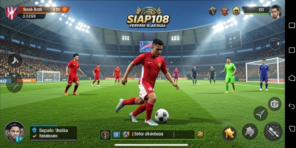 Tampilan gameplay SIAP108 yang menegangkan dalam pertandingan sepak bola.