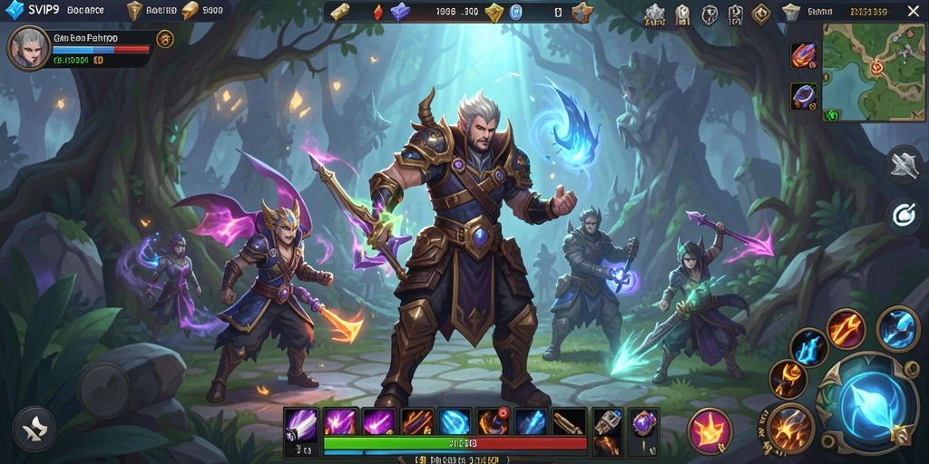 Tampilan gameplay <strong>SVIP9</strong> yang menampilkan aksi pertempuran seru dan karakter kuat.